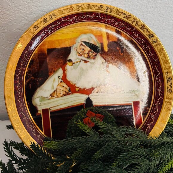2004 Bradford Exchange Norman Rockwell "Good Boys and Girls" Christmas Plate - Picture 1 of 8